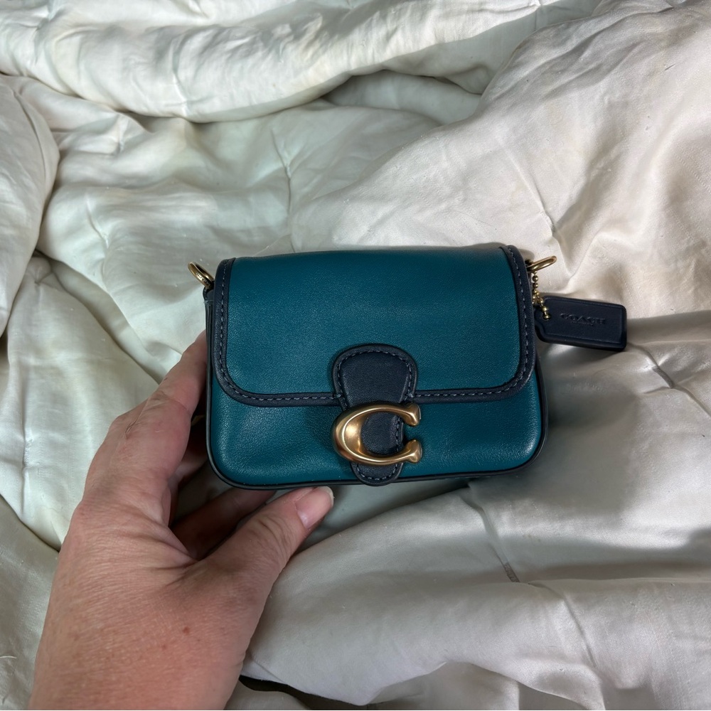 Coach Teal Nano Tabby